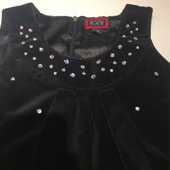 Bundle Sale 3 for $15 | Youth Size 10 Black Dress with Rhinestones - Picture 3 of 10